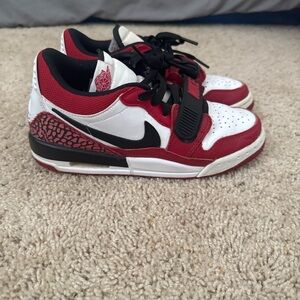 Air Jordan Kids Red White Black Sneakers – Size 5